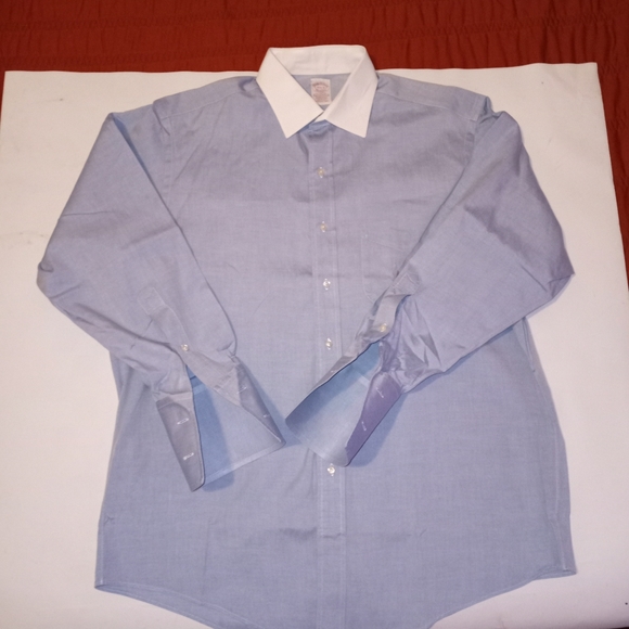 2 Brooks Brothers White Collar Dress Shirt - Picture 3 of 6